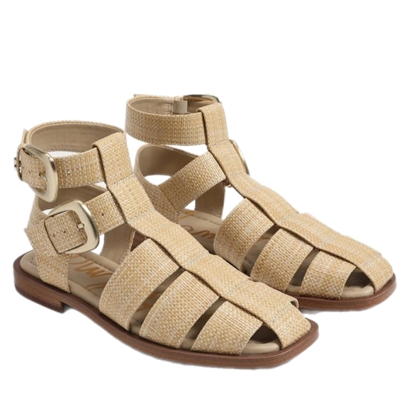 Sam Edelman Dawn Fisherman Sandal Women’s Size 7.5 Bleached Beechwood - Picture 2 of 9